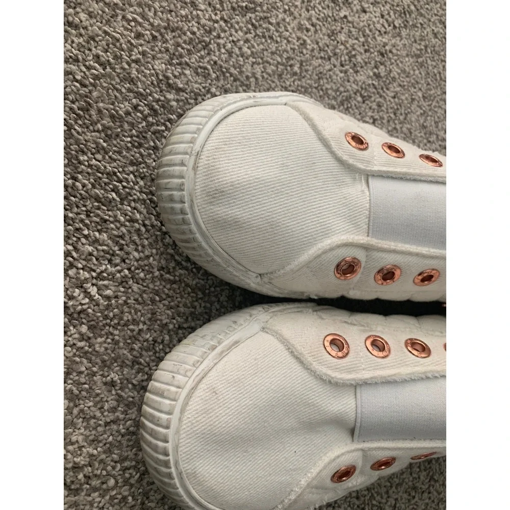 Blowfish Malibu White Quilted Canvas High Top Sneakers Rose Gold Zip Y2K Retro 9